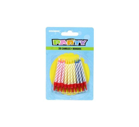 (20) CANDLES AND HOLDERS