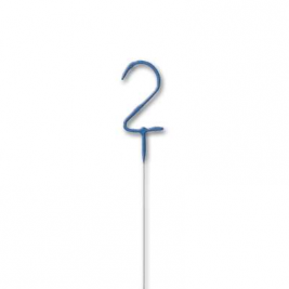 Birthday Blue Glitz Number 2 Sparkler