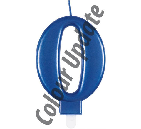 Number 0 Blue Candle