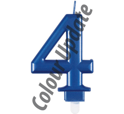 Number 4 Blue Candle