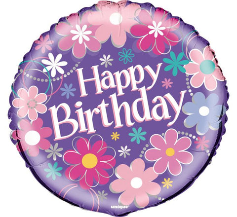 BIRTHDAY BLOSSOM FOIL BALLOON (Helium)