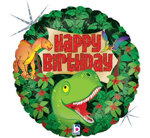 DINOSAUR BIRTHDAY FOIL BALLOON (Helium)