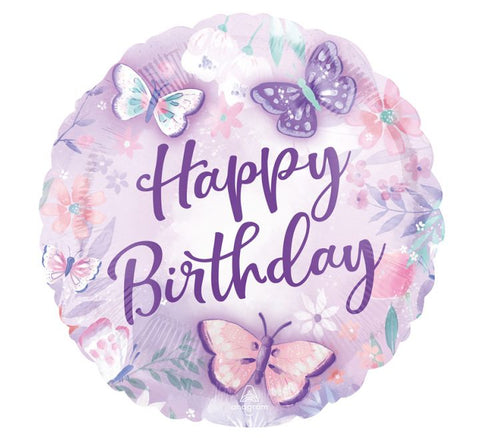 FLUTTER HAPPY BIRTHDAY FOIL BALLOON (Helium)