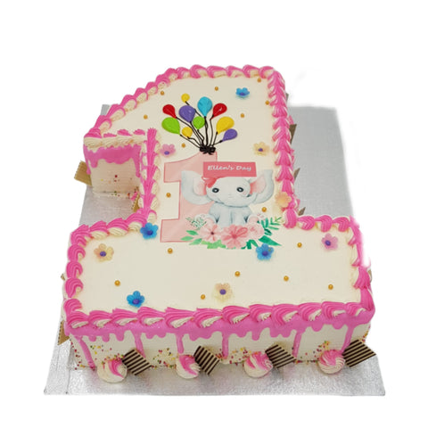 Number 1 Cake with picture