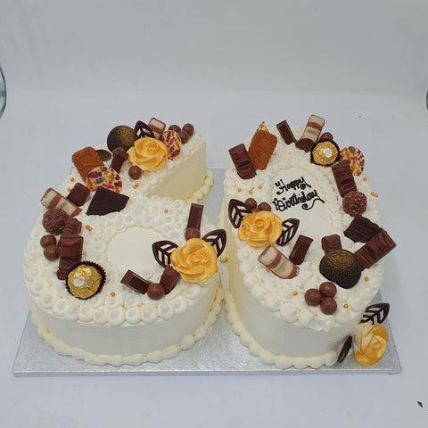 Number 60 With Full of Chocolate