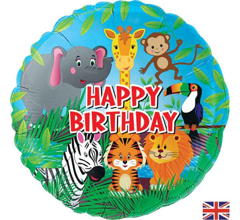 JUNGLE HAPPY BIRTHDAY FOIL BALLOON(Helium)