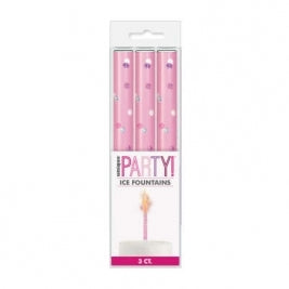 Birthday Pink Glitz Ice Fountains, 3ct