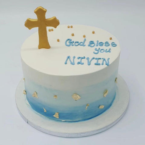 Blue tower Christening cakes in london