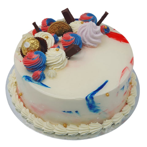 Pink and Blue Pellet Cake