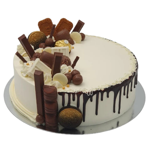 Assorted Chocolate Drip Cake