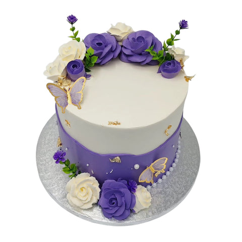 Lavender Tower Cake