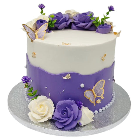 Lavender Tower Cake