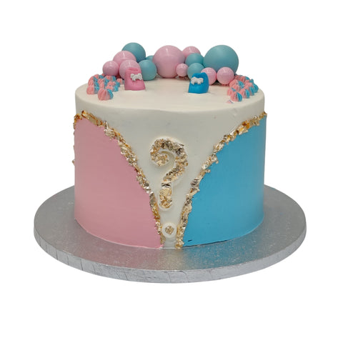 Mystery Reveal Baby Shower Cake