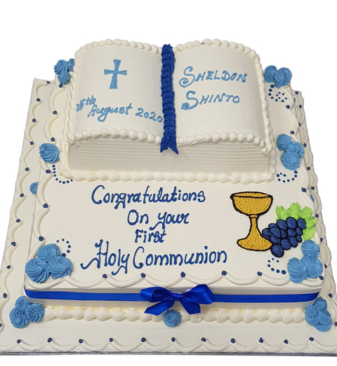 Holy Book Christening Cake