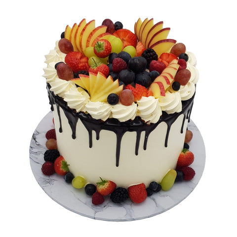 Fruits on Drip Cake