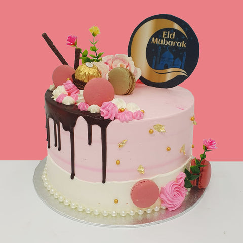 Eid Blossoms Chocolate Drip Delight Cake