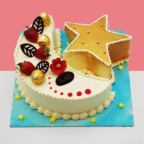 Eid Special Crescent and Star Cake - Cake Forest Halal Cakes