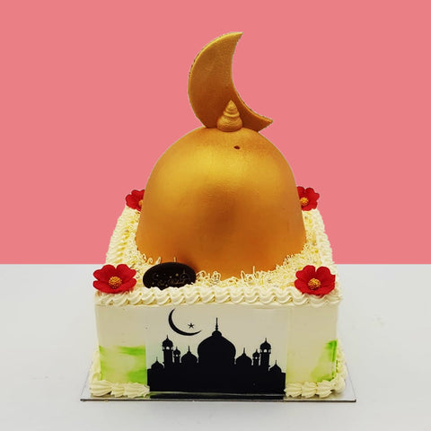 Eid Radiant Golden Ombre Cake - Ramadan Cakes in London
