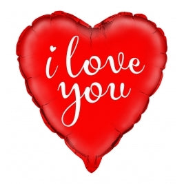 I Love You Red Heart Foil Balloon - 18" Inflated