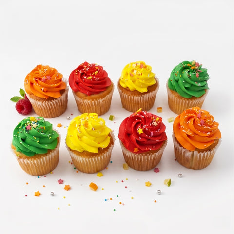 Assorted Coloured Cupcakes