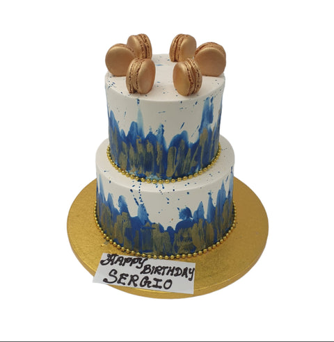 Blue Majesty Tower Cake
