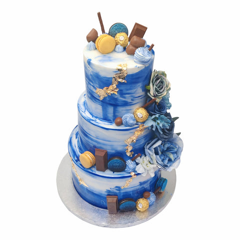 Blue Opal Elegance Cake