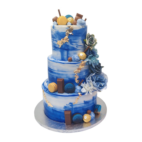 Blue Opal Elegance Cake