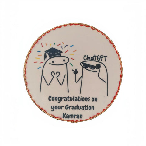 Funny Chat & Cap Celebration Cake