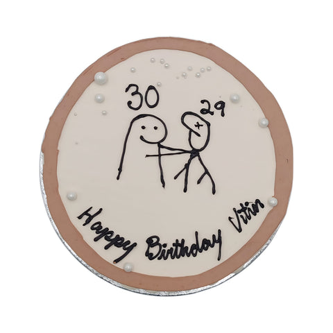 Happy Scribble Treat Cake