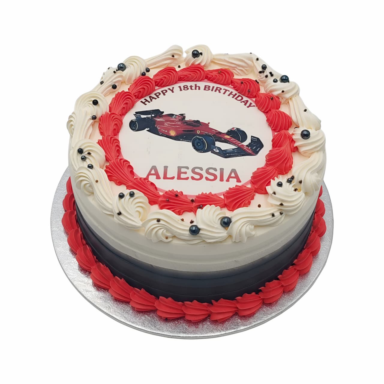 F1 Cake | Eggless Vanilla Racing Car Kids Cake – Fresh Cream Birthday ...