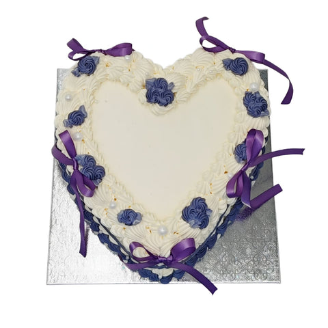 Purple Pearl Delight Heart Cake
