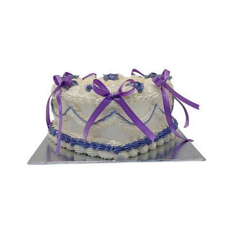 Purple Pearl Delight Heart Cake
