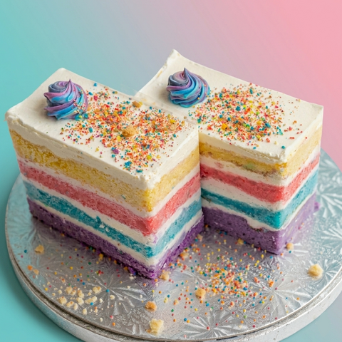 Rainbow Slice Cakes (2pcs)
