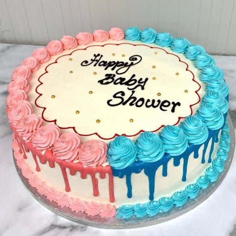 Blue or Pink Baby Shower Cake