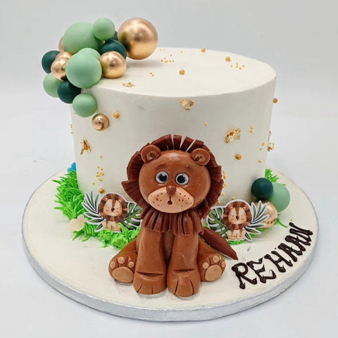 Jungle Lion Birthday Cake