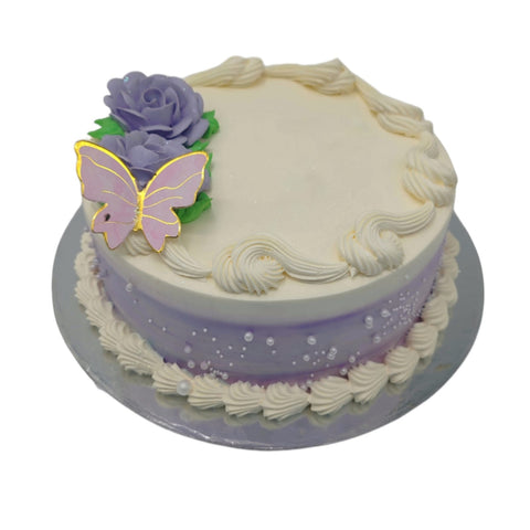 Abstract Purple Flower Cake