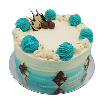 Sea Blue Round Cake