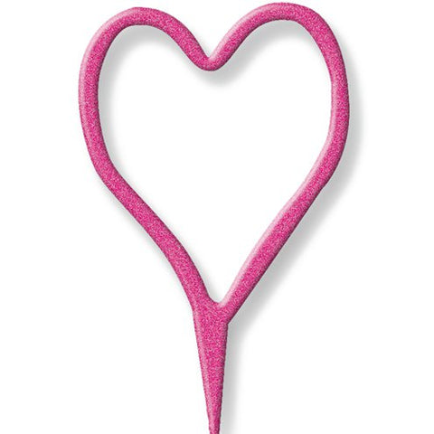 Pink Heart Sparkler - 7"