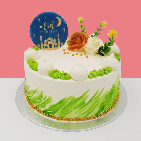 Eid Mubarak Vanilla Cake in London - Cake Forest