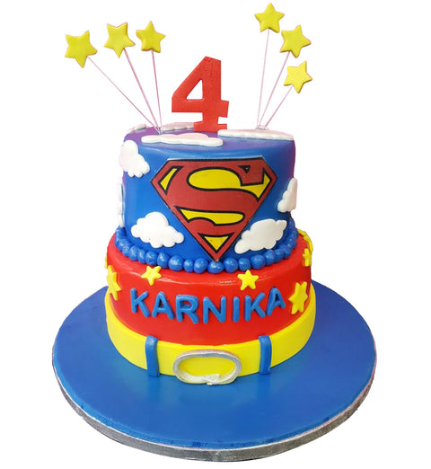 Superman Cake - 2 Tier