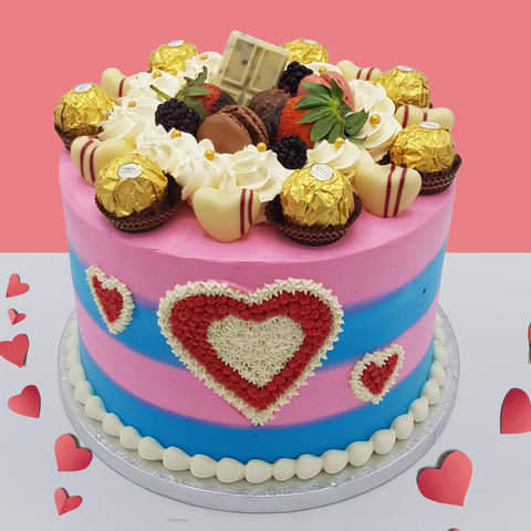 Love Fest Valentine Tower Cake