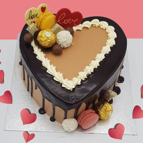 Chocolate Heart Valentine Cake