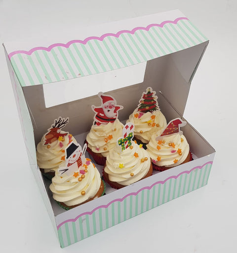 Christmas Assorted Cup Cakes - 6 Cup Cakes