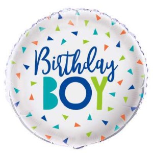 Birthday Boy Balloon - 18" Inflated