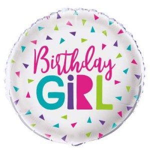 Birthday Girl Balloon - 18" Inflated