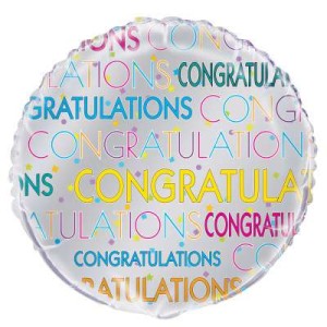 Congratulations Balloon - 18" Inflated - 18"