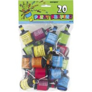 Party Poppers - 20pk