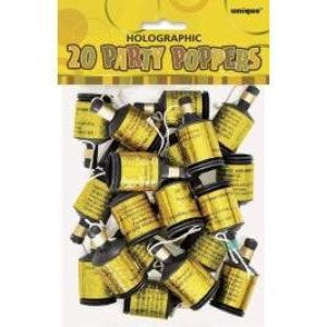 Gold Glitz Holographic Poppers - 20pk