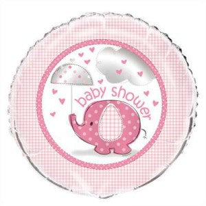 Pink Baby Shower Balloon - 18" Inflated